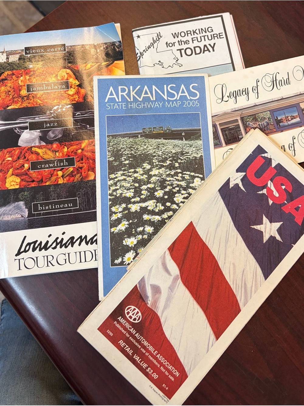 Vintage Travel Brochure Lot with USA , Louisiana and Arkansas Covers -